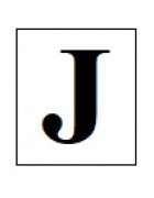 Бусины с буквами белые кубики J